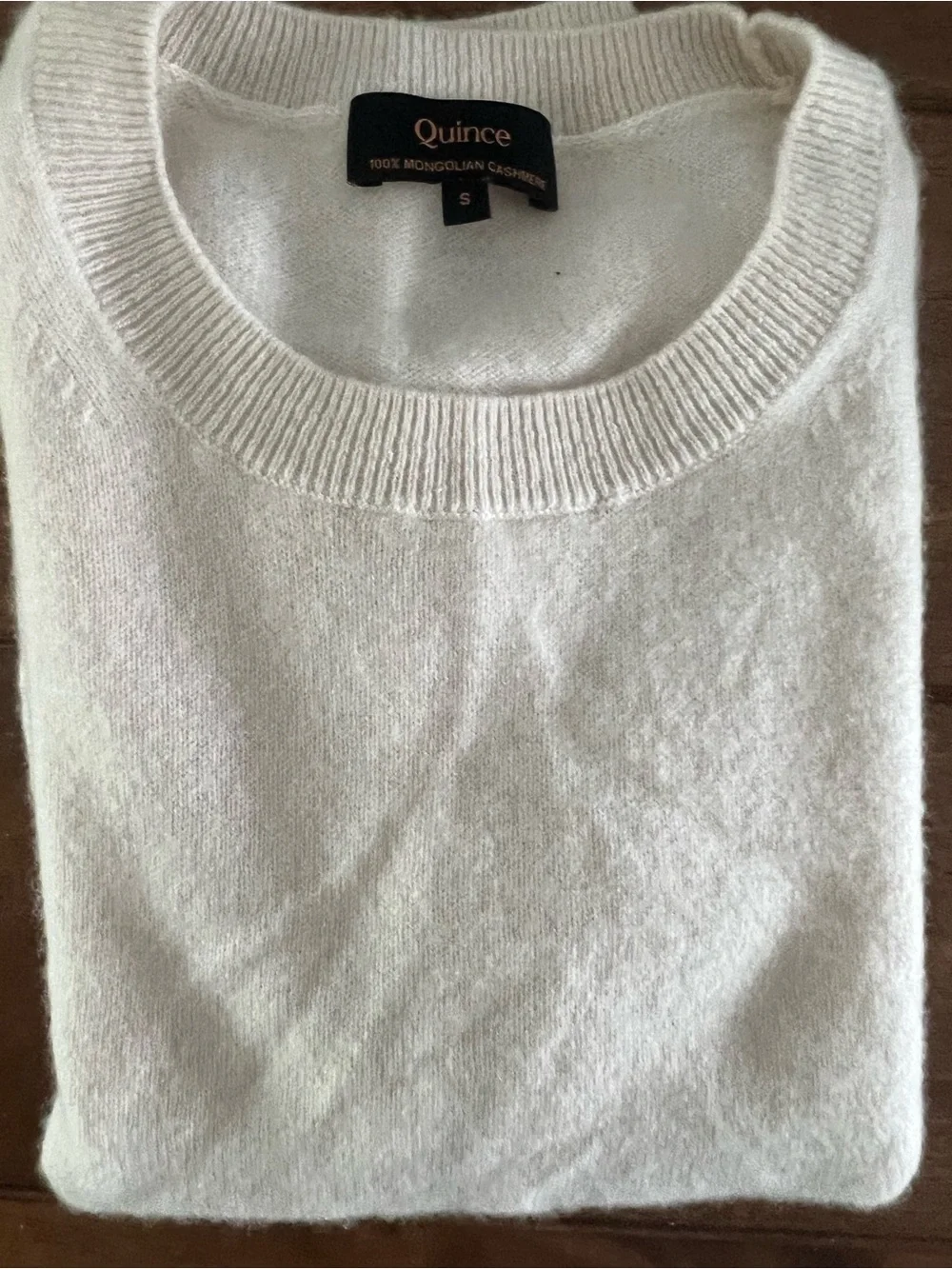 Quince Cashmere Crewneck Sweater in Ivory - Picture 3 of 3